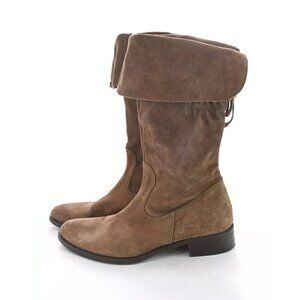 Lavorazione Artigiana Donna PIU 38 US Sz 7.5 Brown Riding Boots Leather Womens